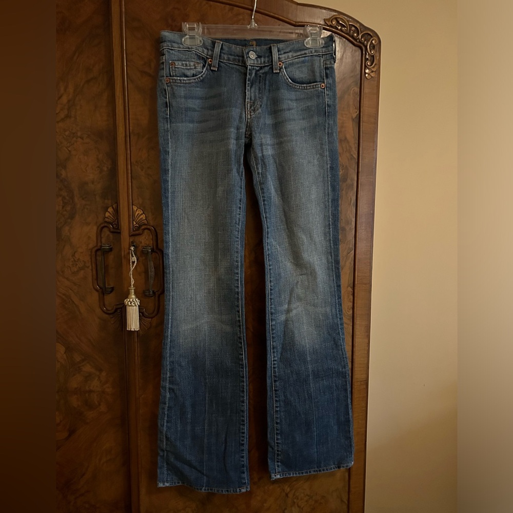 7 For All Mankind Women's Boot Cut Jeans - Medium Wash Blue
